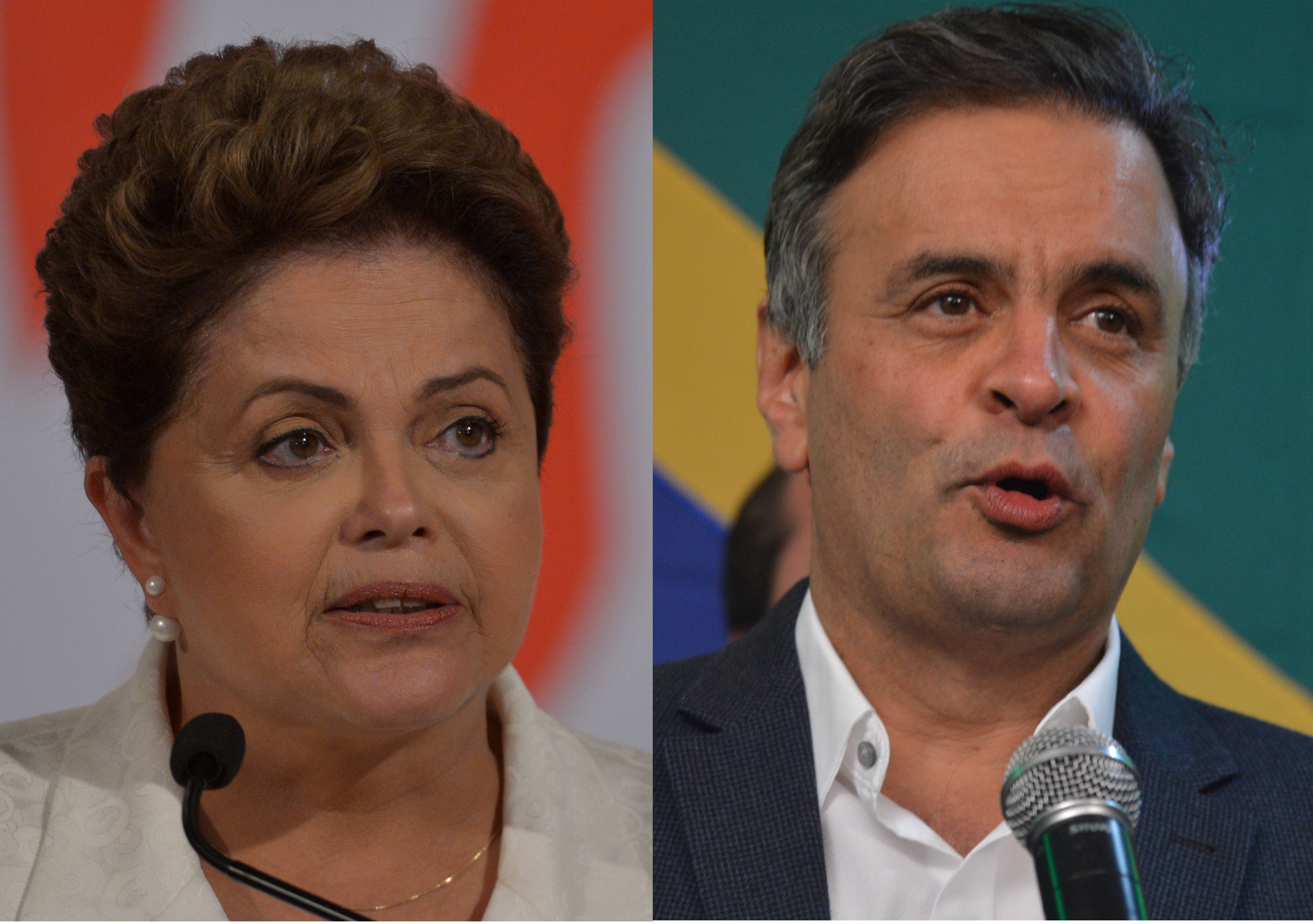 Dilma Rousseff e Aécio Neves Divulgação Internet